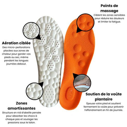 Semelles orthopédiques de sport en latex